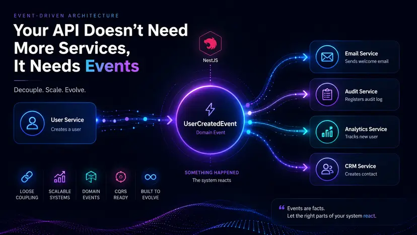 Tu API no necesita más servicios, necesita eventos